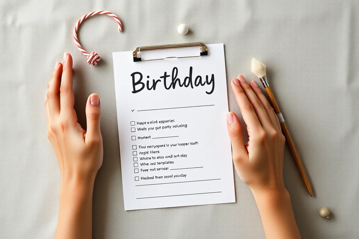 birthday party invitation free template checklist — Birthday Party Invitation Free Template Checklist (the finished result)