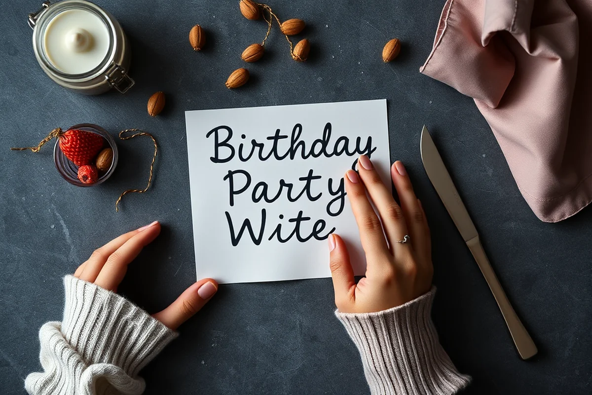 birthday party invitation writing guide — Birthday Party Invitation Writing Guide (the finished result)