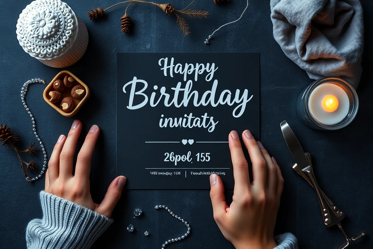 birthday invitation card template — Birthday Invitation Card Template (the finished result)