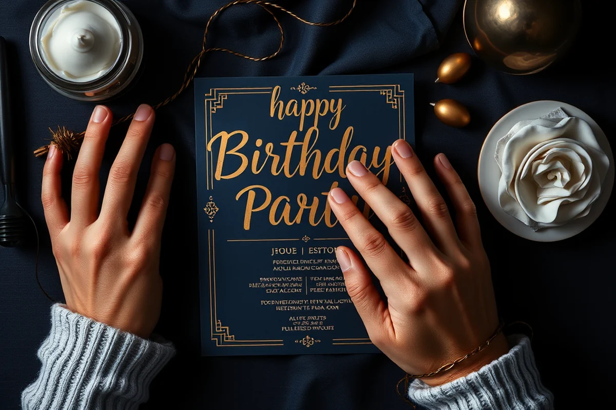 birthday party invitation graphic — Birthday Party Invitation Graphic (the finished result)