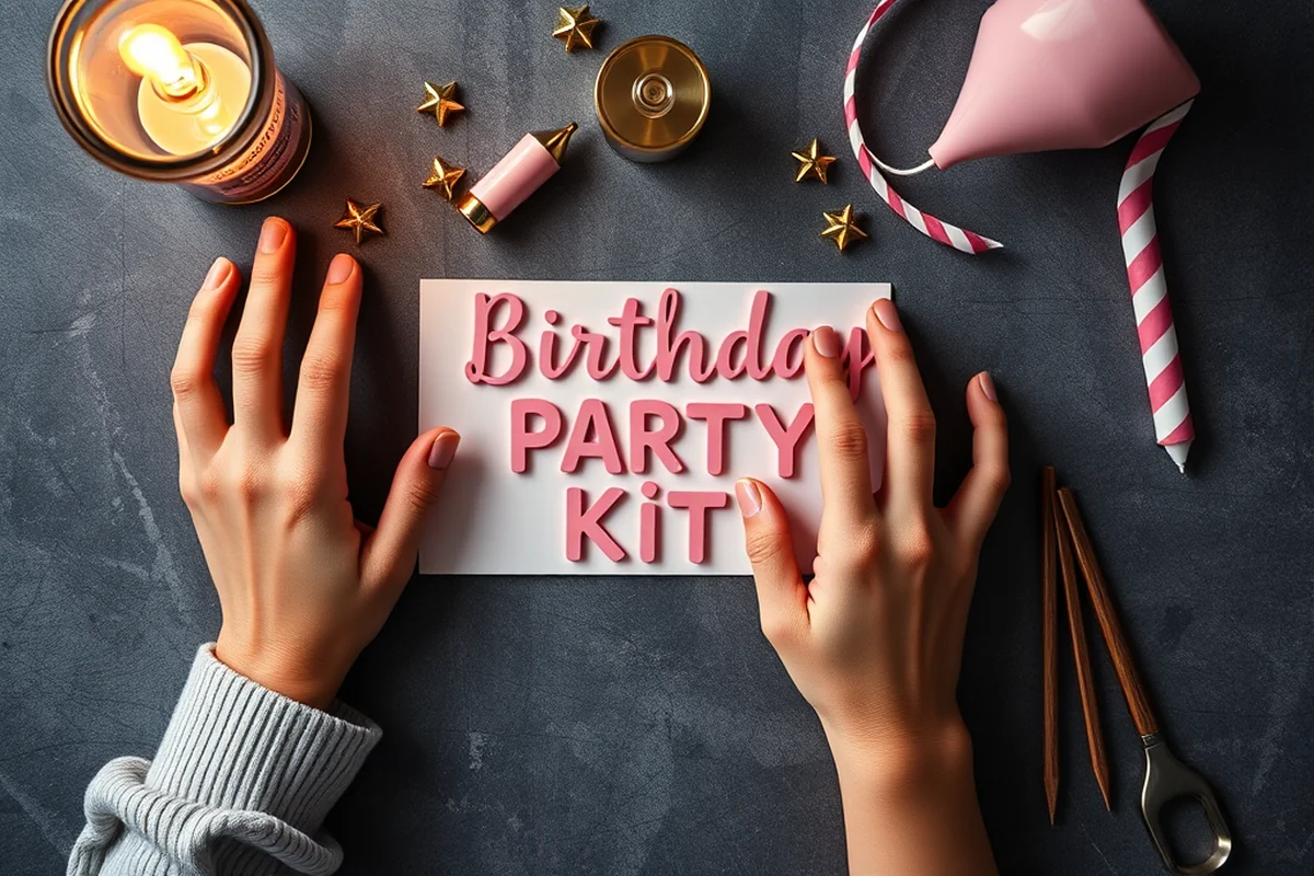 birthday party invitation template — Birthday Party Invitation Template (the finished result)