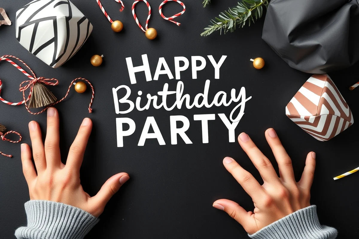 happy birthday party invitation template — Happy Birthday Party Invitation Template (the finished result)