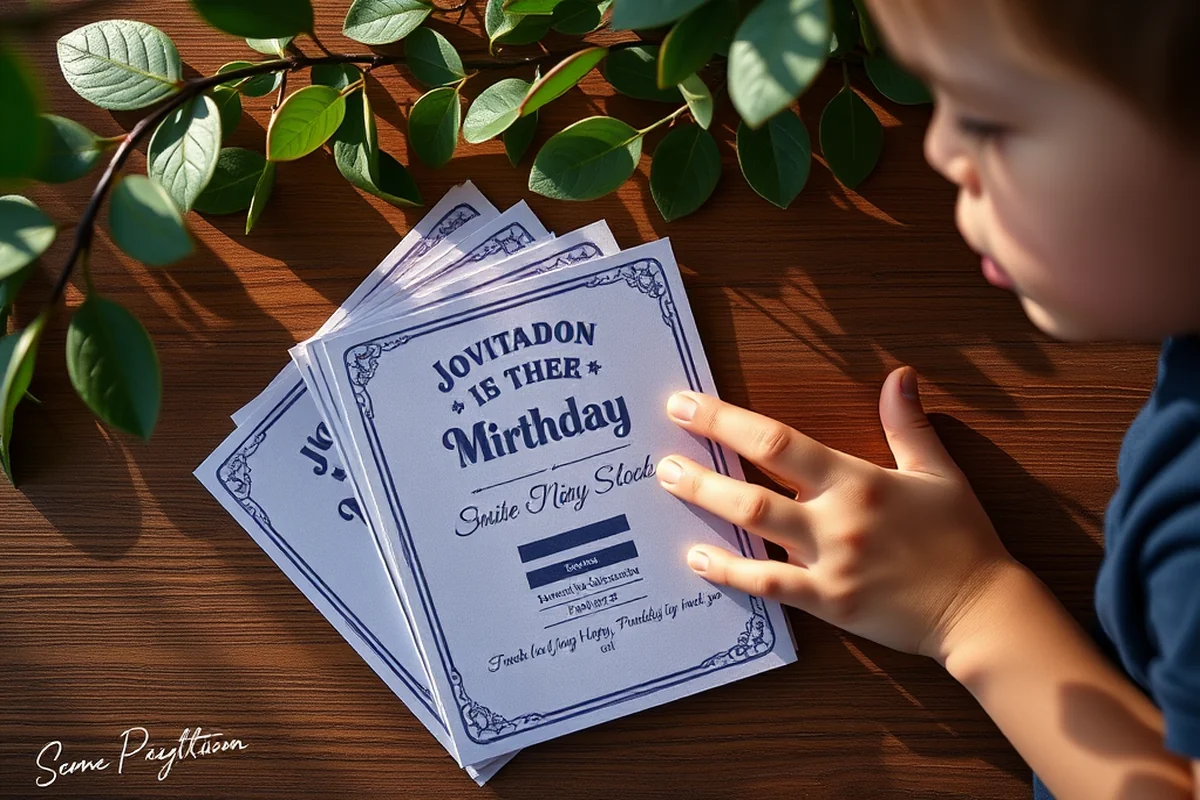 kids birthday party invitations — Kids Birthday Party Invitations (the finished result)