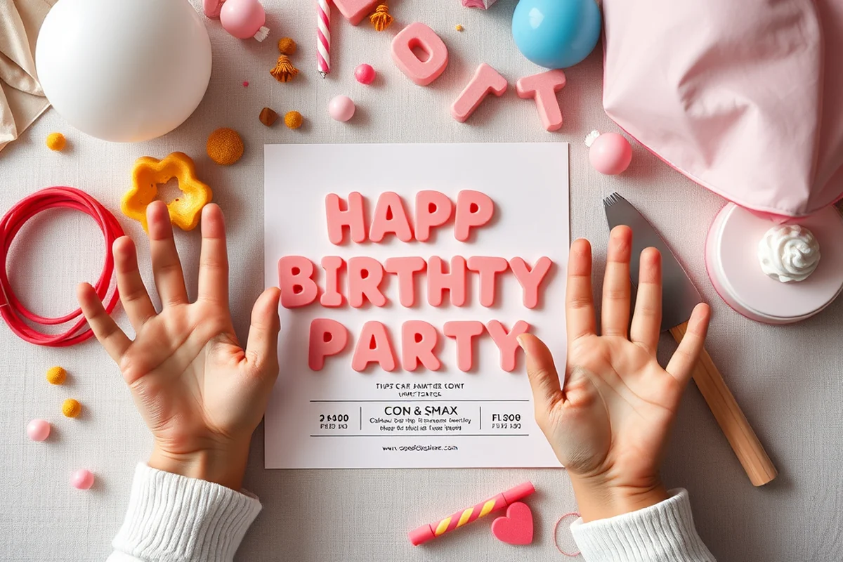 top kids birthday party invitation design — Top Kids Birthday Party Invitation Design (the finished result)